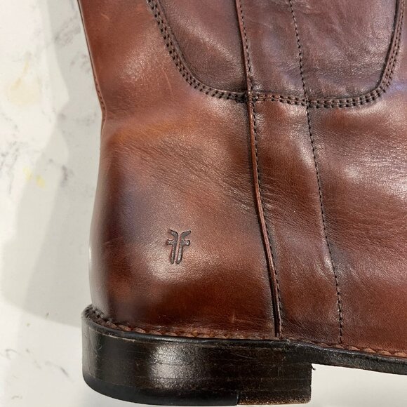 Frye Women's Boot Paige Tall Riding Boots Redwood Size 8.5 - Picture 7 of 8